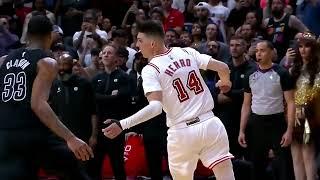 Tyler Herro   slipped on the floor & almost injured Heat Vs Nets Jan.8 2022 - 2023 Season