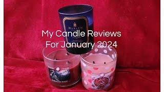 Candles I Used in January 2024