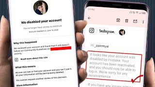 How to Recover a Disabled Instagram Account 2024  Your Account has been Disabled Instagram Solution