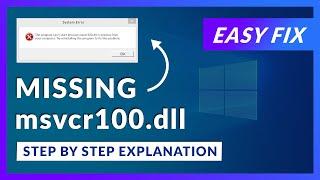 msvcr100.dll Missing Error  How to Fix  2 Fixes  2021