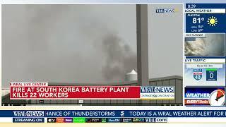 Fire At South Korea Battery Plant Kills 22 Workers