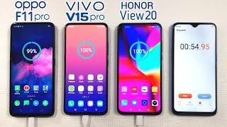 Oppo F11 Pro vs Vivo V15 Pro vs Honor View 20 Charging Test  Who is the Winner