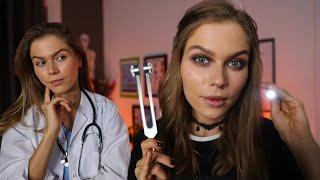 ASMR Eye Exam & Ear Exam by Russian Medical Student.  Bilingual Medical RP Layered Sounds