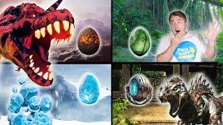 Four Element Baby Dinosaur Egg Scavenger Hunt  Educational Dinosaur Videos for Kids