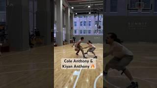 Cole Anthony in the lab with Carmelo Anthony’s son Kiyan