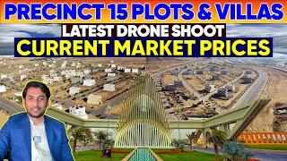 Precinct 15 Plots & Villas Latest Prices  Latest Drone Shoot  Bahria Town Karachi Plots