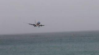 SCARY Westjet Boeing 737 almost crashes into water @ St. Maarten