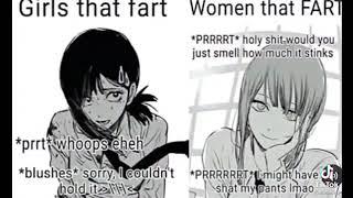 Girl farts Vs Women farts