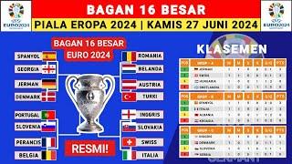 RESMI BAGAN 16 BESAR PIALA EROPA 2024 - UEFA EURO 2024  - JADWAL PIALA EROPA 2024