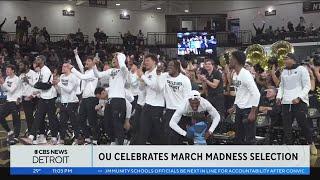 Oakland University Golden Grizzlies celebrate March Madness selection