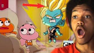 HE TURNED SUPER SAIYAN?? ANIME And CARTOON PORTRAYED In The Amazing World Of Gumball