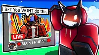 This STREAMER Challenged ME So I DID THIS... Roblox Blox Fruits
