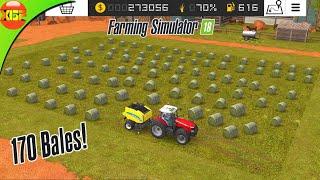 OMG Making 170+ Round Hay Bales From One Field Only Farming Simulator 18 On iPad Pro