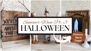 DIY Halloween Decor Pottery Barn Ghost Mirror Dupe Summer-Ween Pt.3