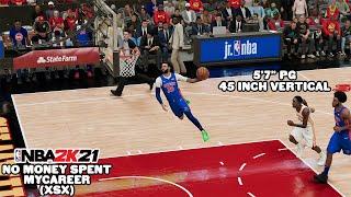 57 POINT GUARD RISES UP FOR CRAZY WINDMILL DUNKS NBA 2K21 NMS MyCareer XSX