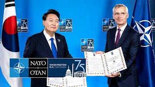 NATO Secretary General with the President of South Korea  Yoon Suk Yeol 11 JUL 2024