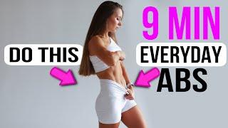 9 MIN ABS AT HOME  DO THIS EVERYDAY FOR FLAT BELLY