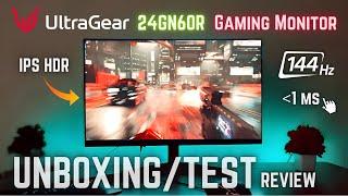 LG UltraGear 24GN60R - 144Hz IPS HDR Gaming Monitor Unboxing