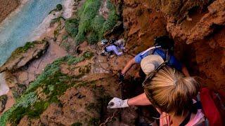 Can you climb this?  The entire climb to the base of Mooney Falls in Havasupai