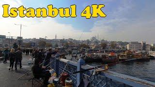 Istanbul Turkey. Walking tour 4K.