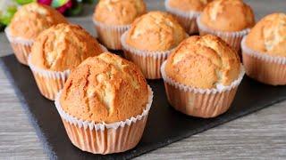 Easy plain vanilla muffin recipe. Super soft and fluffy. Easy Baking