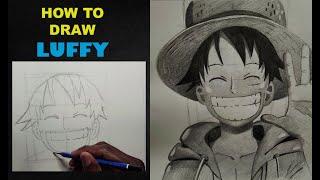 How to Draw Monkey D Luffy One piece drawing easy Step by Step Tutorial #reviewphim #reviewfilm