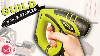 GUILD NAIL AND STAPLE GUN  Electric Staple Gun  Argos 6202022 £20  Unboxing video