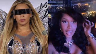 Cardi B does the Beyonce final Mute challenge Renaissance world tour concert in Kansai