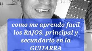 como aprenderme los BAJOS principal y secundario en la guitarra BIEN FACIL