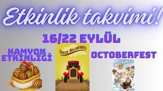 ETKİNLİK TAKVİMİ KOMYON ETKİNLİĞİ HAY DAY UMİT UYKU