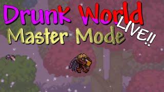 LIVE - Terraria Drunk World Master Mode - End-Game Crafting