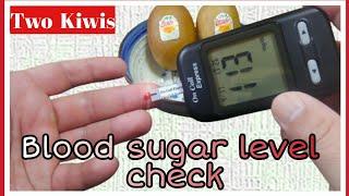 Type 2 diabetes！Blood sugar experiment　VS Two Kiwis 【血糖値実験】