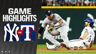 Yankees vs. Rangers Game Highlights 9424  MLB Highlights