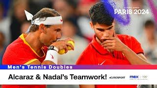 MASTERCLASS Carlos Alcaraz and Rafael Nadal ON FIRE during Olympic Doubles Debut  #Paris2024