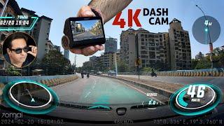 70mai 4K A810 HDR Dash Cam review - with ADAS and overlay looks cool with parking kit