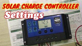 PWM SOLAR CHARGE CONTROLLER SETTING