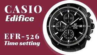 how to set time in casio edifice EFR 526 #watchservicebd