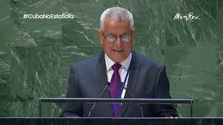 Elio Rodríguez Perdomo viceministro de Relaciones Exteriores de Cuba. Debate Asamblea General ONU