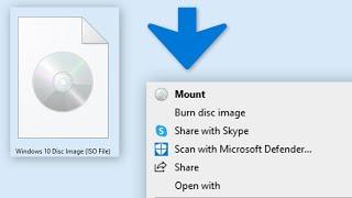 how to enable mount Windows 10 11 Disc Image ISO File