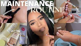 BEAUTY MAINTENANCE ROUTINE 2023  self care + pamper routine + at home nails + self tan + hygiene 