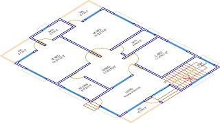 HOUSE PLAN DESIGN  EP 275  1200 SQUARE FT 3 BEDROOMS 3 BHK HOUSE PLAN  LAYOUT PLAN