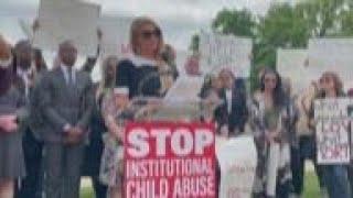 Paris Hilton in D.C. advocating for victims of institutional child abuse