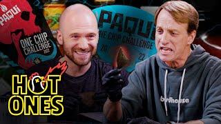 Tony Hawk and Sean Evans Take on the Paqui One Chip Challenge  Hot Ones