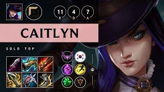 Caitlyn Top vs Rumble Triple Kill Unstoppable - KR Master Patch 14.18