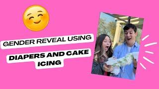 Cute Gender Reveal Using Diapers and Icing🩷