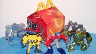 2013 MCDONALDS TRANSFORMERS PRIME SET OF 6 FAST FOOD TOYS VIDEO REVIEW