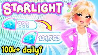 Get STARLIGHT set QUICKLY 100k DAILY?  Royale High Roblox