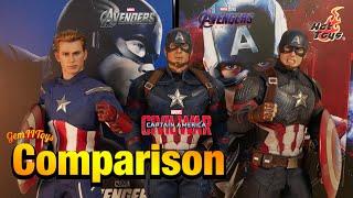Hot Toys Captain America Avengers End Game MMS536 The Avengers MMS174 & Civil War Comparison ホットトイズ