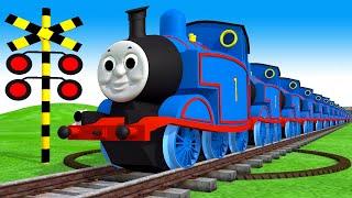 【踏切アニメ】急行電車 Train THOMAS  Fumikiri 3D Railroad Crossing Animation