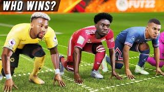 FIFA 22 PACESPEED TEST  Who is the fastest player in the game?